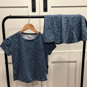 Crewcuts Navy Floral Two-Piece Skort Set
